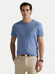 Polo Ralph Lauren T-Shirt 710740727095 Niebieski Custom Slim Fit. Niebieskie koszulki polo męskie Polo Ralph Lauren, l, bez wzorów, z bawełny, bez kołnierzyka, bez ramiączek. Za 279.99 zł.