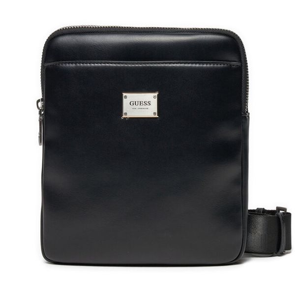 Saszetka Guess. Czarne saszetki męskie Guess, z aplikacjami, młodzieżowe, małe. Za 319.99 zł.