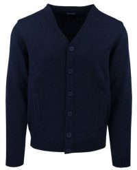 Rozpinany Sweter na Guziki - Lasota - Granatowy, z Kieszeniami. Niebieskie kardigany męskie M. Lasota, l, bez wzorów, z bawełny, bez ramiączek. Za 269.00 zł.