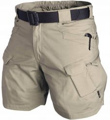 UTS (Urban Tactical Shorts) 8.5" - PolyCotton Ripstop - Khaki - XXL/Regular. Brązowe szorty sportowe męskie Helikon, bez wzorów, sportowe. Za 302.57 zł.