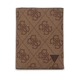 Portfel Guess. Brązowe portfele męskie Guess, z aplikacjami. Za 289.99 zł.