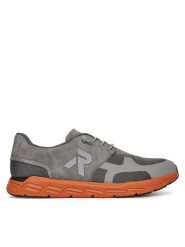 Rieker Sneakersy 09100-45 Szary. Szare buty sportowe na co dzień męskie Rieker, m, bez wzorów, z materiału, bez ramiączek, bez kaptura. Za 259.99 zł.