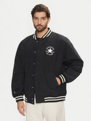 Converse Kurtka bomber Varsity 10026976-A01 Czarny Regular Fit. Czarne kurtki męskie Converse, l, bez wzorów, z syntetyku, bez ramiączek, bez kaptura. Za 589.99 zł.