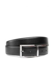 Semi Line Pasek Męski P8231-0 Czarny. Czarne paski męskie Semi-line, bez wzorów, ze skóry. Za 49.99 zł.