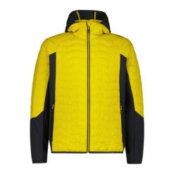 Kurtka hybrydowa męska CMP Klyr. Żółte kurtki męskie CMP, m, bez wzorów, sportowe, bez ramiączek, bez kaptura. Za 524.99 zł.