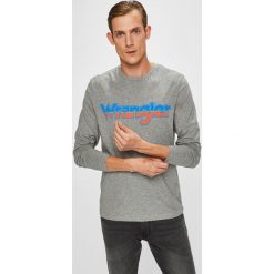 Wrangler - Longsleeve. Szare koszulki męskie z długim rękawem Wrangler, polo, z długim rękawem. Za 99.90 zł.