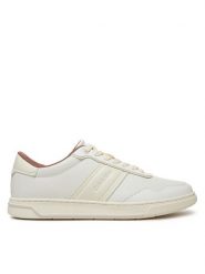 Calvin Klein Sneakersy Low Top Lace Up Logo HM0HM01653 Biały. Białe buty sportowe na co dzień męskie Calvin Klein, m, bez wzorów, ze skóry, bez ramiączek, bez kaptura. Za 299.99 zł.
