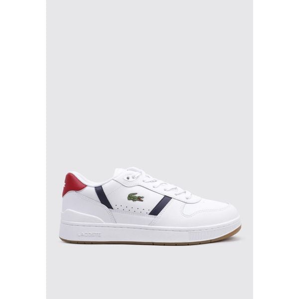 Tenisówki Lacoste Model T-clip Set Kolor Biały. Białe buty sportowe na co dzień męskie Lacoste, bez wzorów, ze skóry, bez zapięcia. W wyprzedaży za 436.20 zł.
