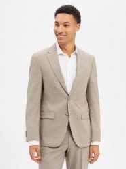 BOSS Męska marynarka garniturowa z wełny dziewiczej - Jasper Mężczyźni Regular Fit Sztuczne włókno brązowy marmurkowy, 28. Brązowe marynarki męskie Boss, m, bez wzorów, z wełny. Za 1,499.95 zł.