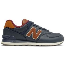 Buty New Balance ML574OMC – granatowe. Niebieskie buty sportowe na co dzień męskie New Balance, m, bez wzorów, z gumy, eleganckie, bez ramiączek, bez kaptura. Za 429.99 zł.