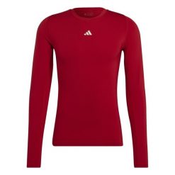 Koszulka męska adidas Techfit Aeroready Long Sleeve Tee. Czerwone bielizna termoaktywna męska ADIDAS, m, bez wzorów, bez ramiączek, do piłki nożnej, techfit (adidas). Za 129.00 zł.