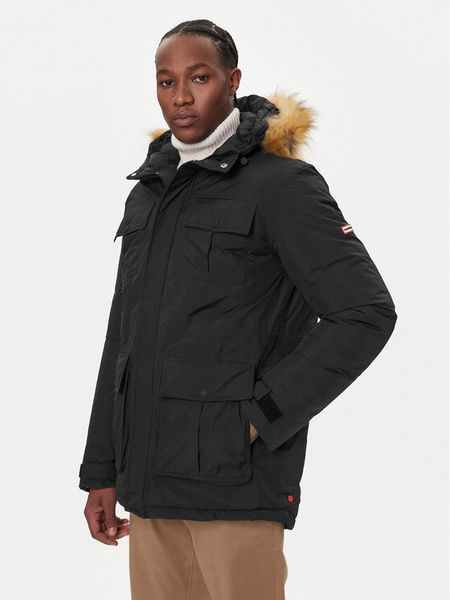 Hunter Parka Angus HARM0018252 Czarny Regular Fit. Czarne parki męskie Hunter, m, bez wzorów, z syntetyku, bez kaptura. Za 659.99 zł.