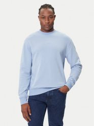 BOSS Bluza WeSmallcrew 50514541 Niebieski Relaxed Fit. Niebieskie bluzy nierozpinane męskie Boss, m, bez wzorów, z bawełny, bez ramiączek, bez kaptura. Za 379.99 zł.