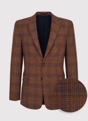PAKO LORENTE – Marynarka męska P22WP-3X-026-A-S. Brązowe marynarki męskie Pako Lorente, m, bez wzorów, ze lnu. Za 499.99 zł.