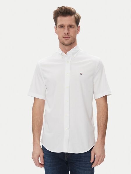Tommy Hilfiger Koszula Performance MW0MW38663 Biały Regular Fit. Białe koszule męskie Tommy Hilfiger, m, bez wzorów, z bawełny, bez kołnierzyka, bez ramiączek. Za 249.99 zł.