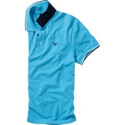 Shirt polo z bawełny pique bonprix turkusowy. Koszulki polo męskie marki bonprix. Za 44.99 zł.
