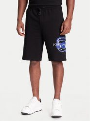KARL LAGERFELD Szorty sportowe 705114 553904 Czarny Loose Fit. Czarne szorty sportowe męskie KARL LAGERFELD, bez wzorów, z bawełny, sportowe. Za 709.99 zł.