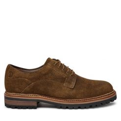 Półbuty Clarks. Niebieskie codzienne półbuty męskie Clarks, bez wzorów, bez obcasa, bez zapięcia. Za 409.99 zł.
