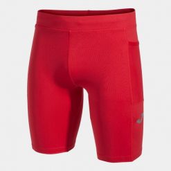 Legginsy Joma Elite X czerwone do biegania. Czerwone legginsy męskie Joma, bez wzorów, z poliamidu, do biegania. W wyprzedaży za 181.50 zł.