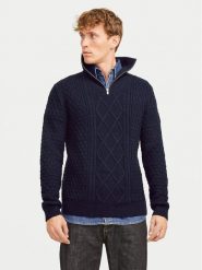 Jack & Jones Sweter Blunorth 12261780 Granatowy Regular Fit. Niebieskie kardigany męskie Jack & Jones, m, bez wzorów, z bawełny, bez ramiączek. Za 159.99 zł.