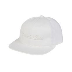 Czapka Mitchell & Ness tonal script deadstock. Białe czapki męskie Mitchell & Ness, bez wzorów. Za 218.50 zł.