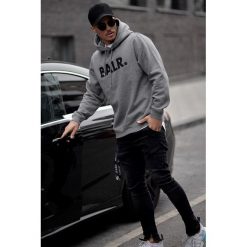 Męska bluza BALR. Szare bluzy nierozpinane męskie Męska bluza BALR, l, bez wzorów, bez ramiączek, bez kaptura. W wyprzedaży za 49.00 zł.