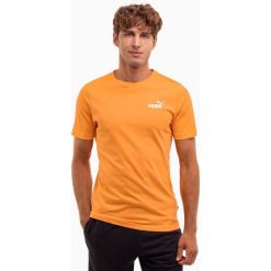 Koszulka sportowa męska Puma ESS Small Logo Tee. Brązowe t-shirty sportowe męskie Puma, m, bez wzorów, z bawełny, sportowe, bez ramiączek. Za 107.24 zł.