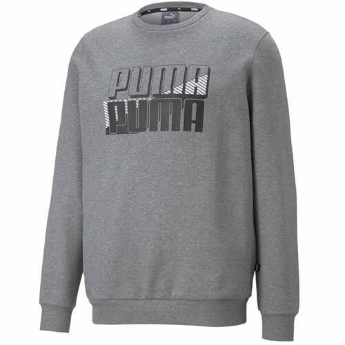 Bluza sportowa męska Puma Power Logo. Szare bluzy bez kaptura męskie Puma, m, bez wzorów, sportowe, bez ramiączek, bez kaptura. Za 228.00 zł.