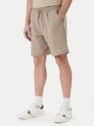 Tommy Hilfiger Szorty sportowe Logo MW0MW43068 Beżowy Regular Fit. Brązowe szorty sportowe męskie Tommy Hilfiger, bez wzorów, z bawełny, sportowe. Za 369.99 zł.