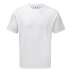 Męska Koszulka Polo W Oryginalnym Stylu (zestaw 3 Sztuk). Białe koszulki polo męskie Fruit of the Loom, l, bez wzorów, bez kołnierzyka, bez ramiączek. Za 70.99 zł.