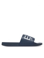 EA7 Emporio Armani Klapki 7X000108 AF15118 BA045 Granatowy. Niebieskie klapki i japonki męskie EA7 Emporio Armani, bez wzorów, z tworzywa sztucznego. Za 139.99 zł.