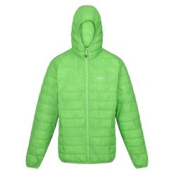 Kurtka turystyczna dla mężczyzn Hooded Hillpack z kapturem. Zielone kurtki męskie Regatta, m, bez wzorów, z poliamidu, sportowe, bez ramiączek, z kapturem. Za 139.99 zł.