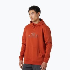 Bluza trekkingowa męska Helly Hansen Nord Graphic Pull Over Hoodie. Czerwone bluzy nierozpinane męskie Helly Hansen, m, bez wzorów, bez ramiączek, bez kaptura. Za 119.99 zł.