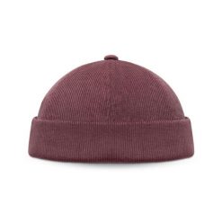 Sztruksowa czapka dokerka Siroko Cord Docker Burgundy. Czerwone czapki męskie SIROKO, bez wzorów, ze sztruksu, klasyczne. Za 42.00 zł.