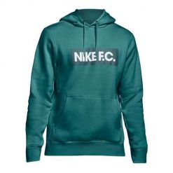 Bluza sportowa męska Nike FC Essentials. Zielone bluzy nierozpinane męskie Nike, m, bez wzorów, z kapturem. Za 311.00 zł.