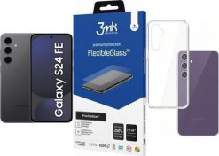 Smartfon Samsung Galaxy S24 FE 5G 8/128GB Grafitowy (SM-S721BZKDEUE) + FlexibleGlass + Etui Clear Case. Szare smartfony SAMSUNG. Za 2,171.00 zł.