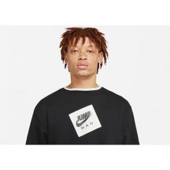 Bluza męska nike air jordan jumpman classics crew black. Czarne bluzy nierozpinane męskie Nike, m, bez wzorów, sportowe, bez ramiączek, bez kaptura. Za 269.00 zł.