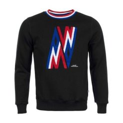 Bluza z dekoltem Peak Mountain Contamine. Czarne bluzy nierozpinane męskie Peak Mountain, bez wzorów, sportowe, bez ramiączek, bez kaptura. W wyprzedaży za 199.50 zł.