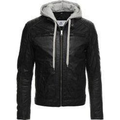 Serge Pariente SEAN Kurtka skórzana black/light grey hood. Czarne kurtki męskie Serge Pariente, z materiału. Za 839.00 zł.