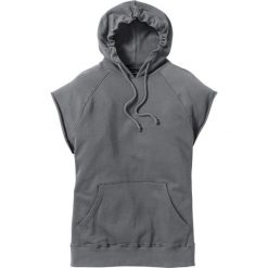 Bluza bez rękawów Regular Fit bonprix szary. Bluzy z kapturem męskie marki bonprix. Za 49.99 zł.