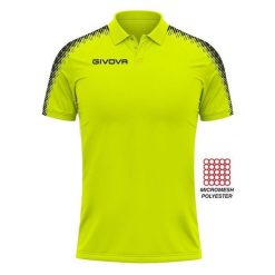 Polo Givova Fluo Żółte 2XL - Oddychające i Lekkie. Żółte koszulki polo męskie Givova, xl, bez wzorów, z meshu, sportowe, bez kołnierzyka, bez ramiączek. Za 204.99 zł.