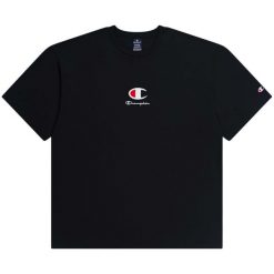 Koszulka sportowa męska Champion 219847KK001. Czarne t-shirty sportowe męskie CHAMPION, l, bez wzorów, z bawełny, sportowe, bez ramiączek. Za 159.00 zł.