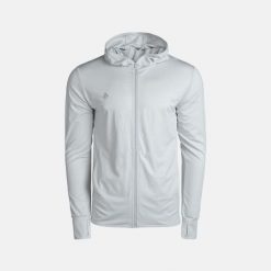 Męska lekka, elastyczna i oddychająca kurtka do biegania i trekkingu COLFAX M. Szare kurtki męskie IZAS, m, bez wzorów, z nylonu, sportowe, bez ramiączek, bez kaptura. Za 252.13 zł.