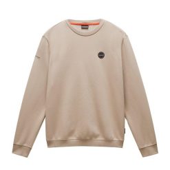 Bluza męska Napapijri B-Badge C. Brązowe bluzy nierozpinane męskie Napapijri, m, bez wzorów, bez ramiączek, bez kaptura. Za 309.99 zł.
