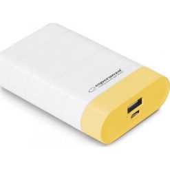 Powerbank Esperanza Graviton 4800mAh Biało-żółty (EMP110WY). Białe powerbanki Esperanza. Za 21.99 zł.