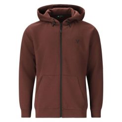 Bluza z kapturem z pełnym zamkiem błyskawicznym Virtus Taro. Brązowe bluzy z kapturem męskie VIRTUS, bez wzorów, z kapturem. W wyprzedaży za 245.50 zł.
