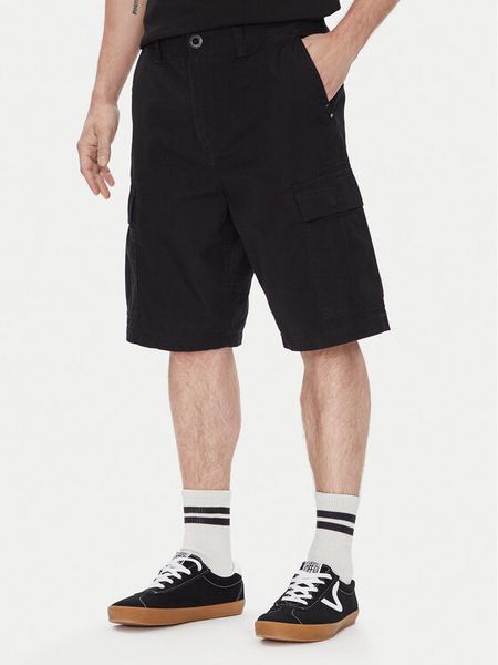 Volcom Szorty materiałowe Strange Tripper A0912502 Czarny Loose Fit. Czarne szorty męskie Volcom, bez wzorów, z bawełny. Za 339.99 zł.