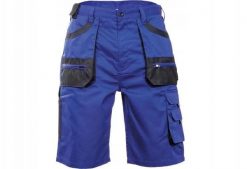 BE-01-009 - krótkie spodnie robocze, bawełna 20%, poliester 80% - royal/czarny 62. Czarne szorty sportowe męskie CERVA, bez wzorów, z bawełny, sportowe. Za 101.29 zł.