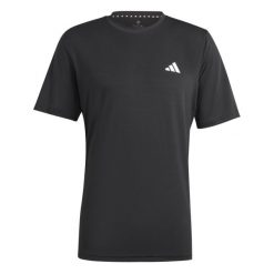 Rozciągliwa koszula adidas Essentials. Czarne koszule męskie ADIDAS, bez wzorów, bez kołnierzyka, bez ramiączek. Za 99.99 zł.