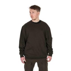 Bluza Wędkarska Crewneck Fox Lw Khaki Pullover. Brązowe bluzy nierozpinane męskie FOX, bez wzorów, bez ramiączek, bez kaptura. Za 152.99 zł.